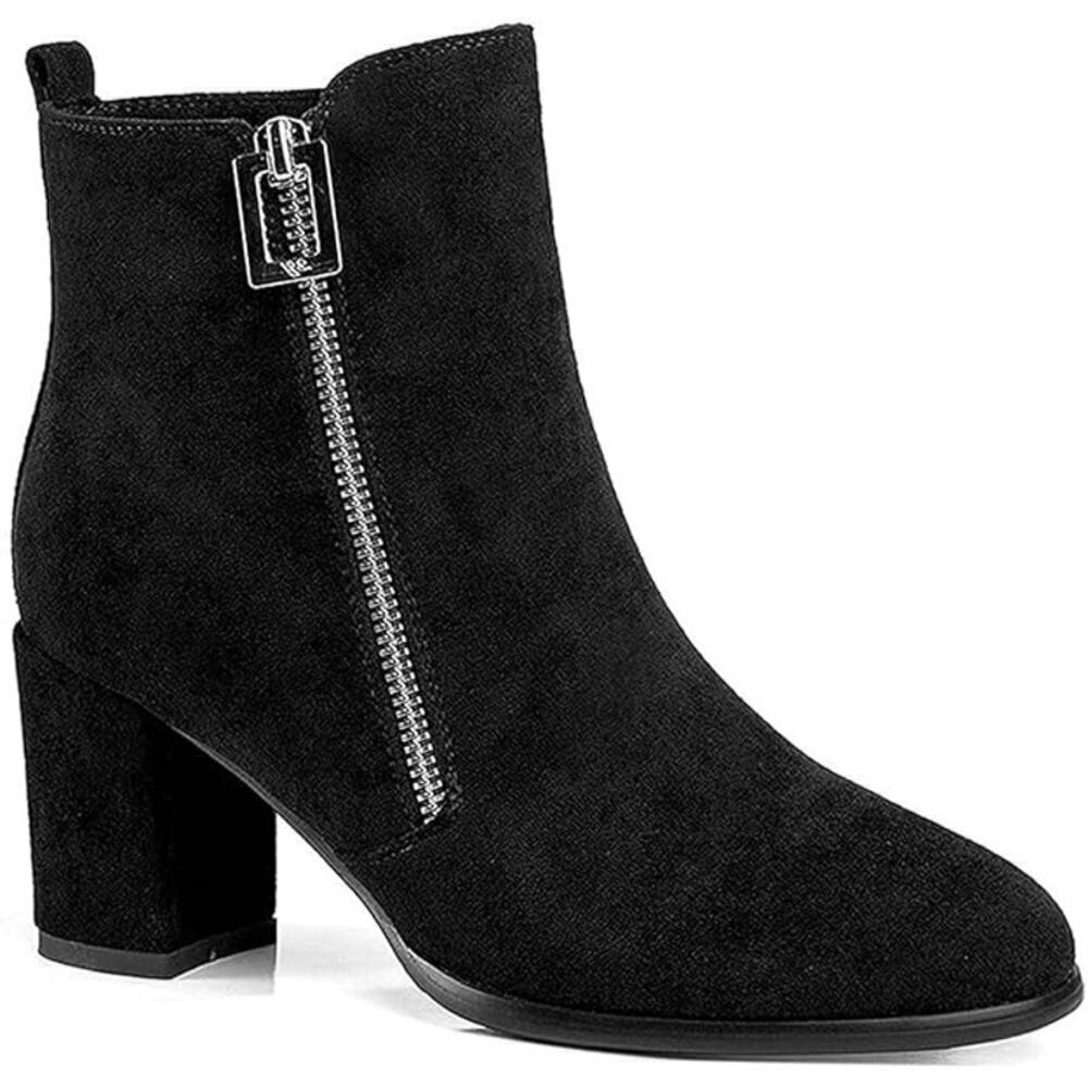 Rose Wand Women's 'Roux' Faux Suede Side Zipper Wrapped Heel Booties SZ 11